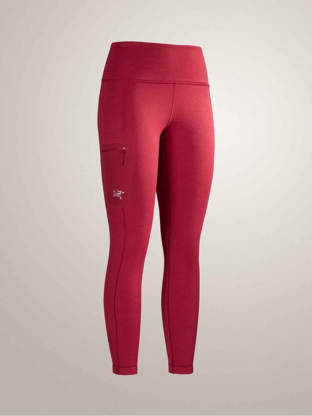 Arc'teryx Rho Heavyweight Bottoms Red Performance Leggings Base Layer Medium